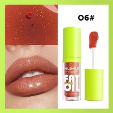 립글로우 클리어 립 글로스 모이스처라이징 캔디 립밤 크리스탈 젤리 오일 끈적거림 없는 섹시 플럼핑 립스틱 메이크업 케어 8 가지 색상, [06] 06, 1개