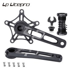 LP Lite 접이식 자전거 단일 체인링 알루미늄 통합 130BCD 크랭크 53T, 블랙크랭크 다섯발 세라믹중축