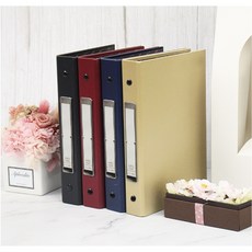 珠友 HL-64003 40K 6孔3格 活頁名片本/雨絲紋/圓孔/名片收納/照片收納, 黑, 1個