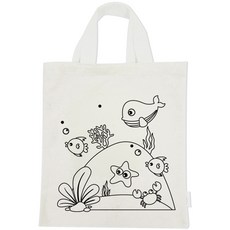 나만의 색칠하는 도안 에코백 7종 디자인 DIY 만들기재료 신발주머니 에코백만들기 색칠놀이 도안가방 컬러링, 바다여행, 바다여행, 1개