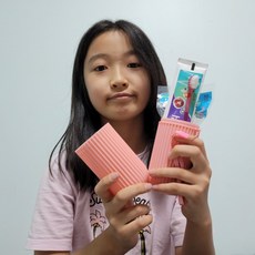 휴대용 양치컵 칫솔케이스 어린이집 학교 여행 출장 캠핑 칫솔통, 1개