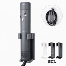 에어랩 고데기 멀티거치 무타공 욕실 스탠드형 드라이기걸이 정리대 SCL-BH01, 1개, 대형(에어랩호환)_매트그레이