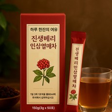 진생베리 인삼열매 진세노사이드 사포닌 인삼차 부모님선물, 1박스, 50개입, 3g