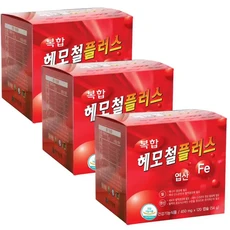 한미양행 총3개 헤모철플러스 엽산 120캡슐x3개 철분 임신 철분제 오징어먹물색소, 1개, 120정