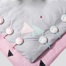 캐릭터 이불 고정 클립 침대 시트 패드 밀림방지 간편꾹, 하늘, 2개