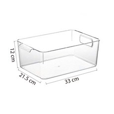 Ho覓好物 冰箱抽屜收納盒 透明壓克力零食收納盒 手把式冰箱收納整理盒, 1個, 冰箱收納盒 / 大號
