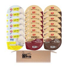 오뚜기 맛있는밥 210g 6입+동원 양반 밥 100% 발아현미밥 130g 6입+100% 통곡물밥 130g 6입, 1팩, 2.82kg