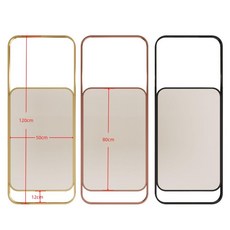 욕실 천장 거울 간결 매립형 조명 포함 사각형 행잉 드레스룸 화장실 미러 40x80, E.50x80cm(높이120cm)양면비발광