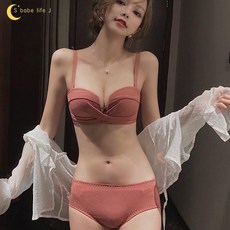 小胸聚攏內衣套裝 收副乳防下垂 無鋼圈平胸專用 文胸罩上托