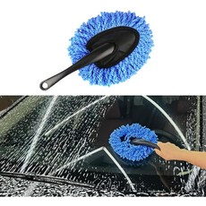 Ziciner 1 PC 슈퍼 소프트 마이크로파이버 자동차 먼지떨이 브러시 프리미엄 대시보드 외부 및 내부 청소 세탁 세부 다목적 차량 가정용 주방 컴퓨터 도구파란색, Blue #1 Pc