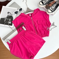 TRUDA GIRL 連帽拉鍊兩件式套裝