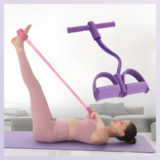 키시크 라텍스 스트레칭 밴드 요가 필라테스, 1개, 딥 퍼플