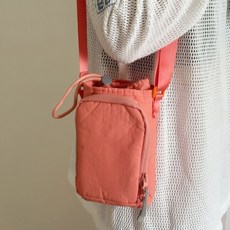 대용량 포켓 텀블러 크로스백 가방, 오렌지, 1개