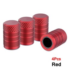 AUTCOAT 4/8Pcs 타이어 밸브 스템 캡 알루미늄 자동차 트럭 오토바이 SUV 및 자전거 용 범용 커버, C0626 Red 4Pcs