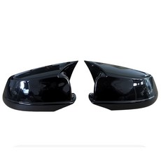 2入 亮光黑 後視鏡 後照鏡 保護罩 倒車鏡 裝飾蓋 覆蓋式黏貼 適用 11-12 F10 F11 F18, 1個