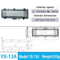 IP67 창 스위치 투명 커버 방수 후드 배포 상자 보호 DS-9Q 회로 차단기, 13WAY