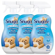 스너글 블루 스파클 프레시 플러스 섬유탈취제 본품, 470ml, 3개