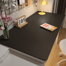 KDNC 깨끗한 미끄럼 방지 단색 책상 매트, 1개, 블랙(120*60cm)