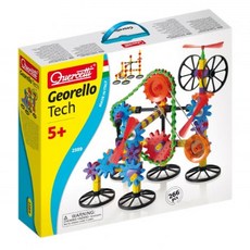 義大利Quercetti 3D機械齒輪組，激發兒童空間想像力與創造力，培養解決問題能力, 1個, Multicolor