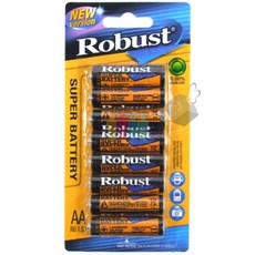 Robust 슈퍼 알카라인 건전지 AA 8개 배터리 1.5V, 8개입, 1세트