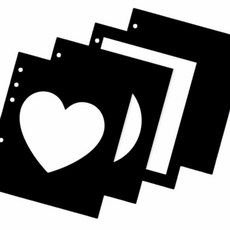 픽펭 다꾸용품 A6 6공 블랙 리필 속지, 03 블랙 써클