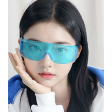워터밤 눈보호고글 컬러 고글 보안경 안경 흠뻑쇼, 투명파랑, 2개