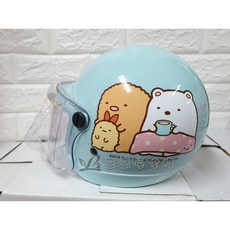 L2來來 KK華泰 角落生物1號 藍綠米黃粉色 兒童安全帽 正版授權 寶寶小童大童 3/4半罩, 藍綠,小童, 1個