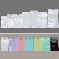 건shop디자인 다용도 컬러 소분 지퍼백 1p 10~16cm 소품용, 10.5x15 - 블랙