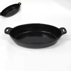 이햐 리퍼 LM 웰빙 양손 타원 스테이크 주물팬 대 주물그릴팬 무코팅 대형, ★리퍼★ LM웰빙양손타원스테이크-주물팬 대