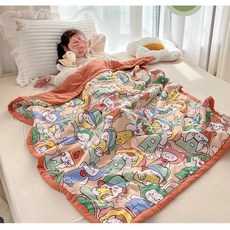 아동 어린이집 낮잠 사계절 간절기 보온 차렵이불, 110x150cm:오토바이토끼