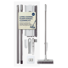리빙채널 5in1 v자 바닥 화장실 청소솔, 화이트, 1개