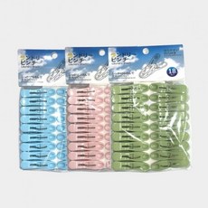 18P 빨래집게18개입 2001 빨래집개 주머니 고급형 빨