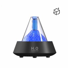 臺灣 出貨 超低價新品Type-C插電臺式傢具七彩氛圍燈加濕器仿真火燄香薰機【YiZE】, 183C黑色