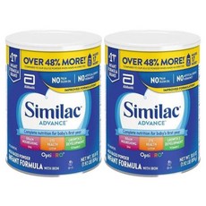 씨밀락 어드밴스 인펀트 포뮬러 + 철분 영아 분유 873g, 2개