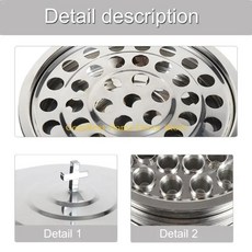 92MF 다중 구획 스테인리스 스틸 친교 트레이 숭배 서비스 39 홀 디자인 포함 보호 커버, 01 빠른  Mainland