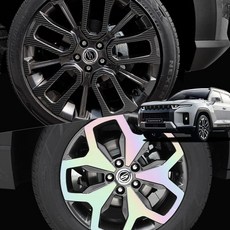 토레스 휠스티커 홀로그램 데칼스티커 자동차 스티커, 토레스 18in, 블랙 무광, 토레스 18in_블랙 무광, 블랙 무광