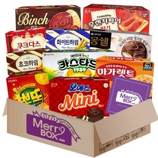 탕비실 세트 3호(몽쉘+오예스+후렌치파이딸기+마가레트+카스타드+초코하임+화이트하임+쿠크다스+빈츠+뽀또)+메세지카드, 1세트, 과자