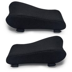 오피스프렌즈 메모리폼 의자 팔걸이 쿠션 인체공학 쿨 메쉬 팔걸이 쿠션, 블랙