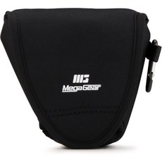 메가기어 후지필름 X-E3(23mm & 18-55mm) 초경량 네오프렌 카메라 케이스(카라비너 포함) - 블랙 MG1334, PU Leather, Black, 1개