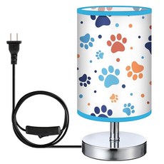 Glooglitter 강아지 발바닥 테이블 램프 선물 3가지 색상 조도 조절 가능한 조명 강아지 방 침실 장식 24.9 x 13.5cm9.72 x 5.12인치 귀여운 야간 조명