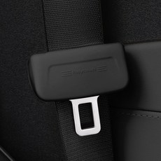 차량용 실리콘 안전 벨트 커버 버클 커버 클립 스크래치 기스 흡집 소음 방지, 2개, 블랙