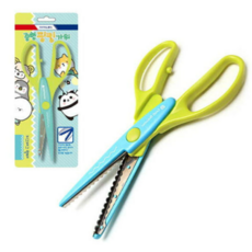 모닝글로리 3000 뉴핑킹가위 중, 혼합 그린, 5개