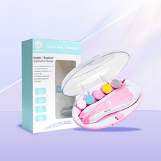 新生兒防夾肉電動磨甲器嬰兒指甲刀指甲剪寶寶修甲器剪指甲修指甲, 1個, 米妮亞粉【電池款】:1個