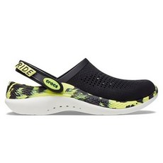 Crocs Common Light Ride 360大理石木屐黑柑橘（207634_02K）