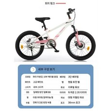 PHOENIX 초등학생 자전거 디스크브레이크 싱글 스피드 산악자전거 로드자전거 16 18 20 22인치, 16인치, 피치 핑크