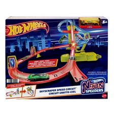 Hot Wheels 霓虹系列 高樓大廈急速環帶遊戲組 軌道 (附一台小車), 1個