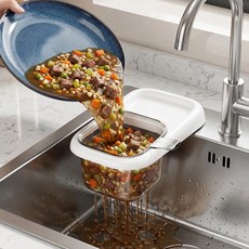 슈나온 싱크대 음식물 거름망 물빠짐, 1개, 화이트