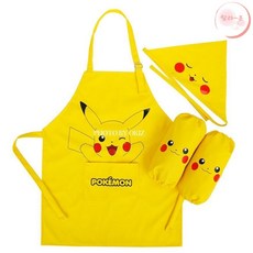 랄라온 포켓몬스터 앞치마 토시 두건 세트 어린이미술가운