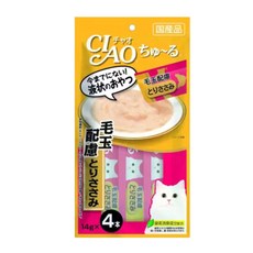 CIAO 啾嚕肉泥 日本液狀貓零食 化毛配方 雞肉口味 14g x 4入, 1個, CIAO啾嚕肉泥 化毛配方(雞肉) 14, 雞肉