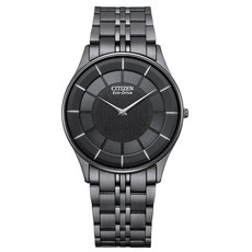 CITIZEN 星辰 簡約輕薄黑鋼光動能手錶 AR3017-58E
